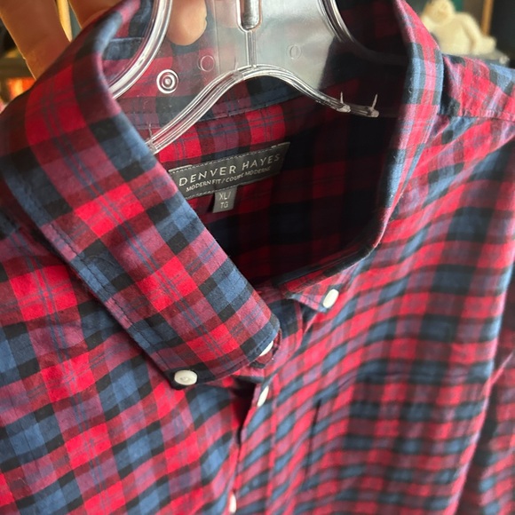 Denver Hayes Red and Blue Checkered Shirt XL - Picture 4 of 6